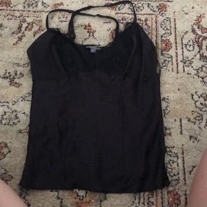 Satin black top